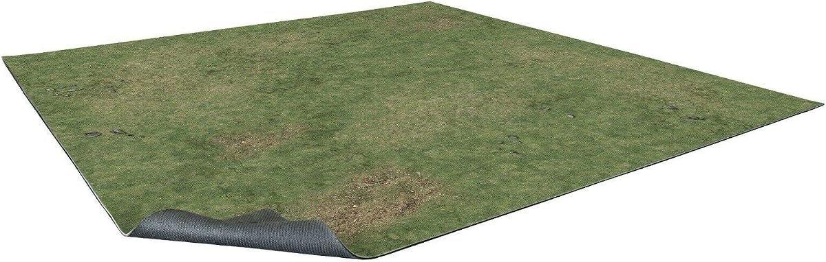 Terrain Grassy Fields v.1 Game Mat 2x2 - Neoprene Playmat for Warhammer, D&D, Frostgrave and More!