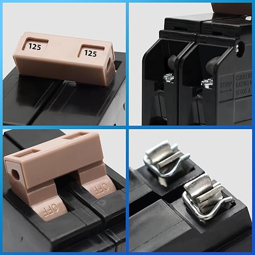 Vista 28 de Disyuntor de 290 2 polos y 90 amperios, disyuntor de caja moldeada enchufable tipo 3/4 pulgadas, protección magnética térmica, 10 KAIC, 120/240V