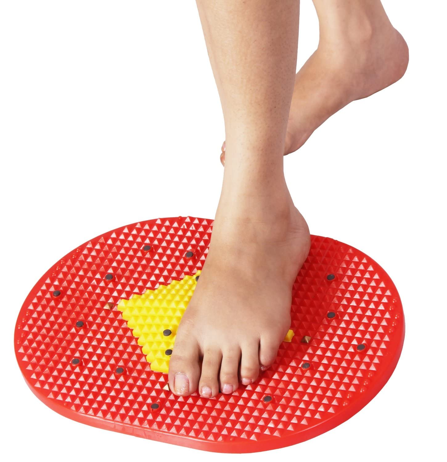 ACS MART Acupressure Mat For Foot Pain Accupressure Mats Pointed Board Plate Pyramid Accupressure Pad For Foot Magnetic Energy Booster (Bumper Model)