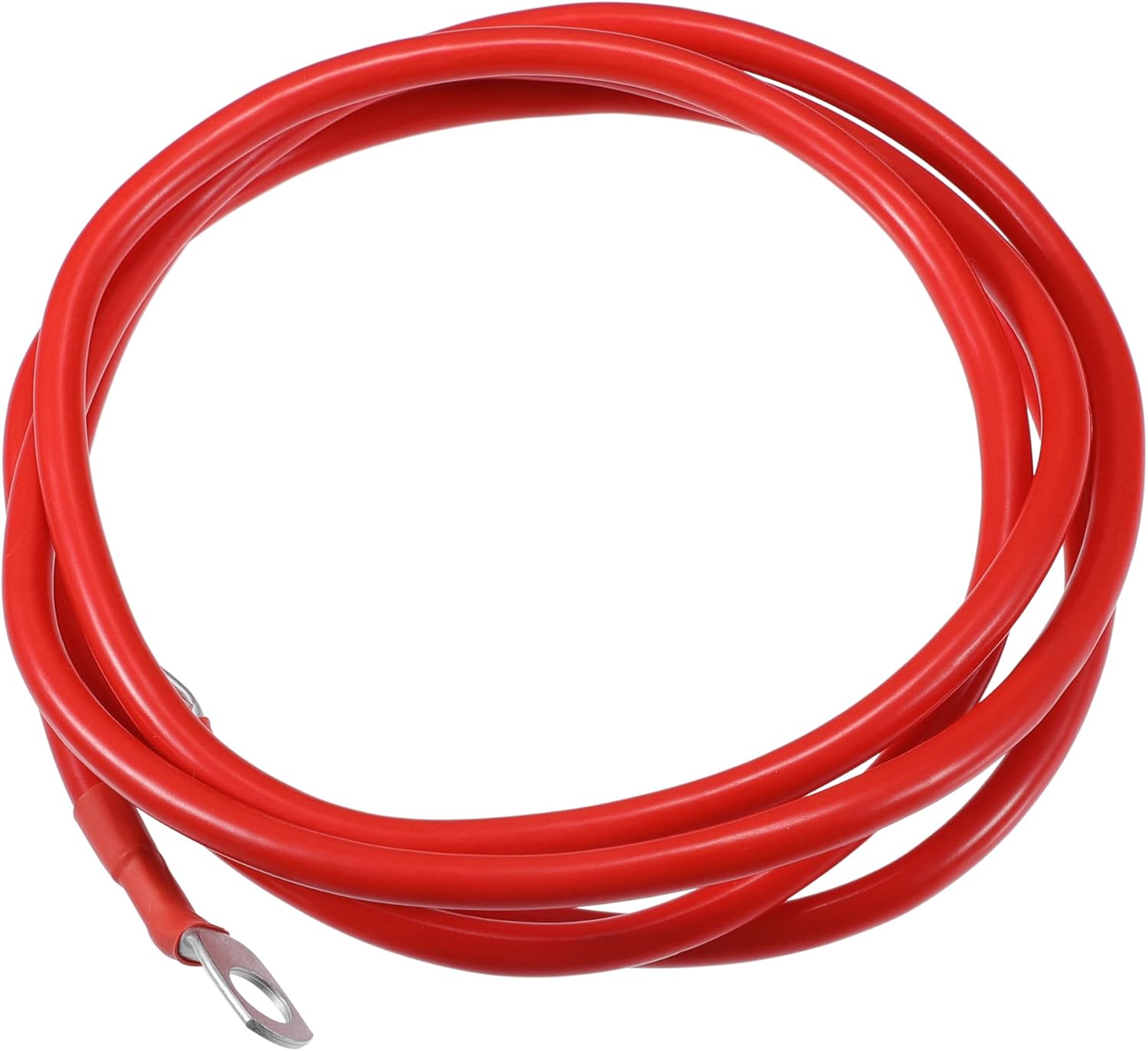 1 Pcs 3/8" Lugs 6ft Cable Length Universal Battery Inverter Cable - Car 6 AWG Gauge Battery Cables Durable - Pure Copper Rubber Red