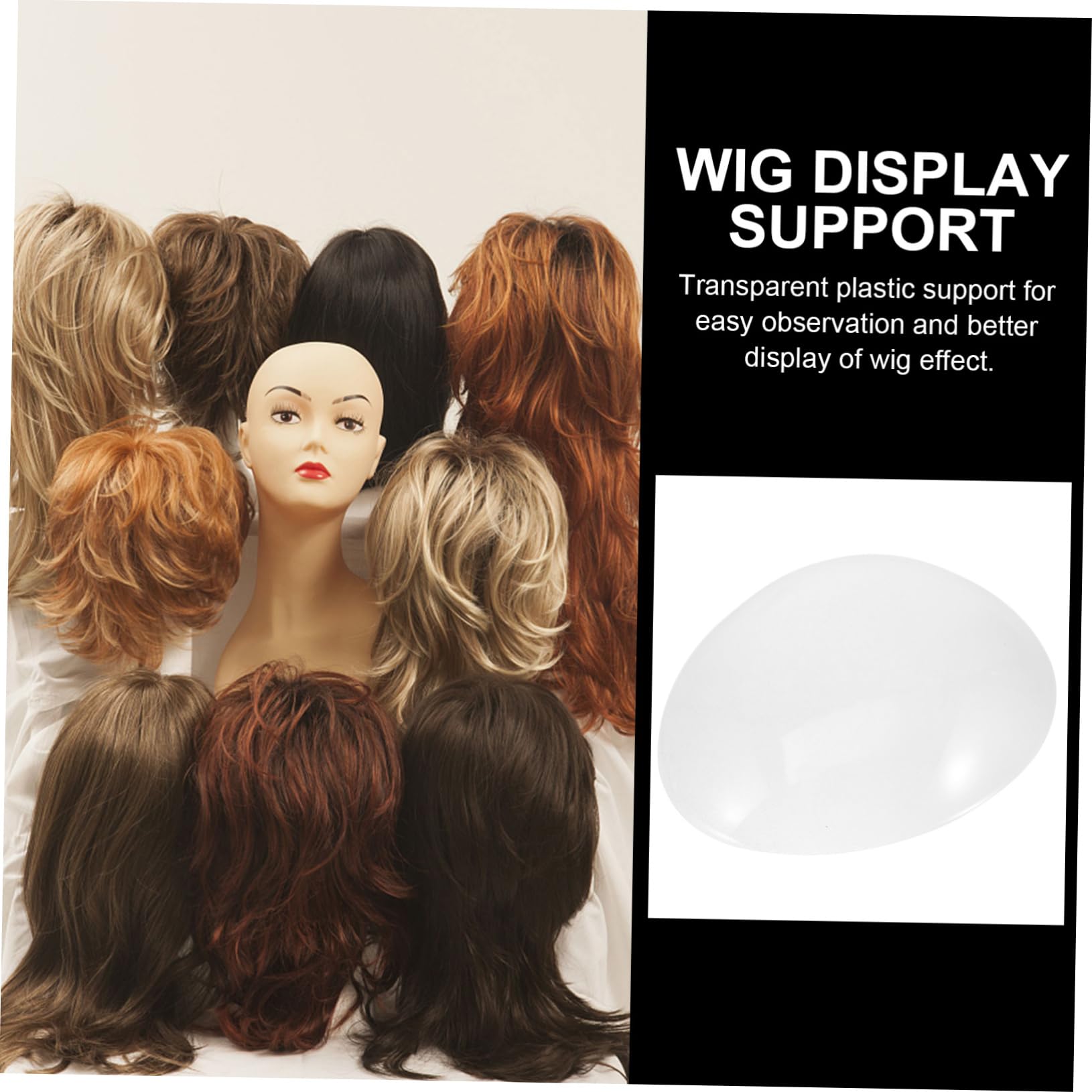 Housoutil 5pcs Transparent Wig Display Supports Cap Inserts for Hat Shaping Storage Versatile Cap Holder for Photography Organization for Wigs Hats Display Home Studio