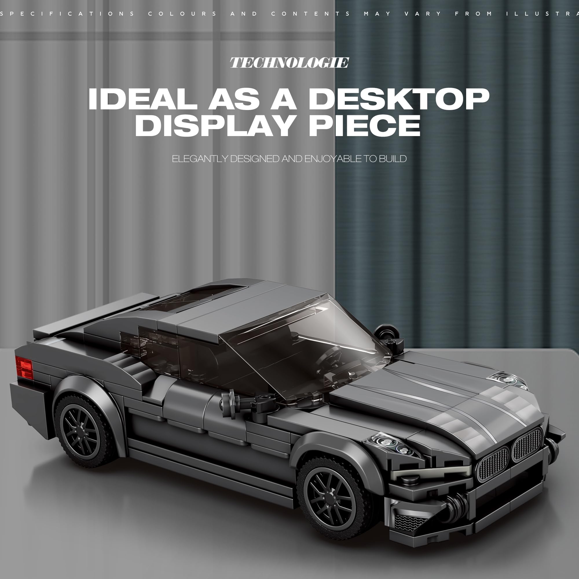 Speed Champions Racing Car Building Blocks, 369 PCS Sports Car Building Kits, Collectible Model Cars Brick Toy - Image 3