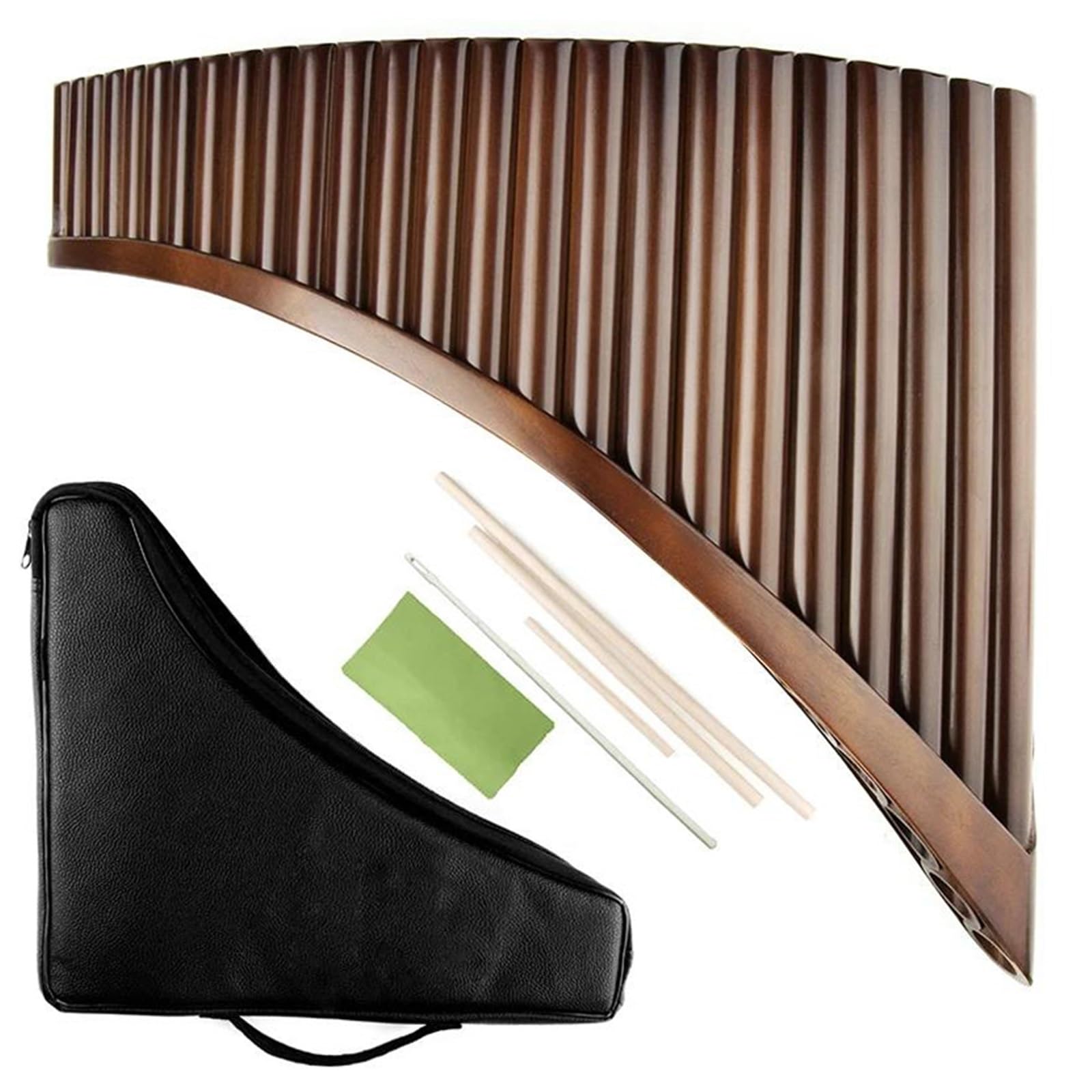 Pan Flute Instrument G Key 25 Pipes Pan Flute Pan Pipes Woodwind Musical Instrument Traditional Bamboo Made Pan Flute(L,B-G)