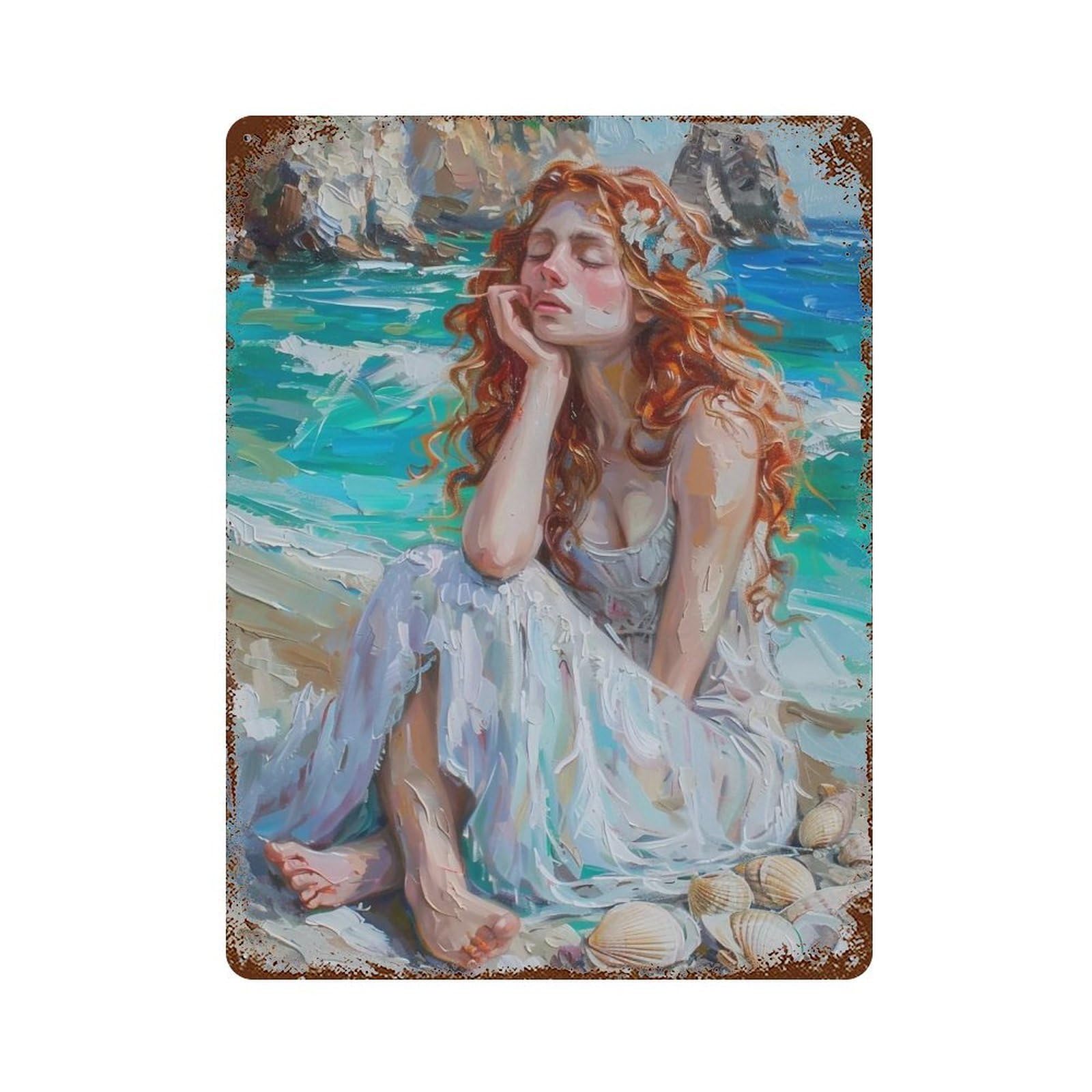 HDURYEYRYY Cliffs And Silent Maiden 01 Wall Retro Iron Vintage Art Metal Tin Sign Poster Modern Home Cofffee Club Art Bar Shop Decor 40x30cm