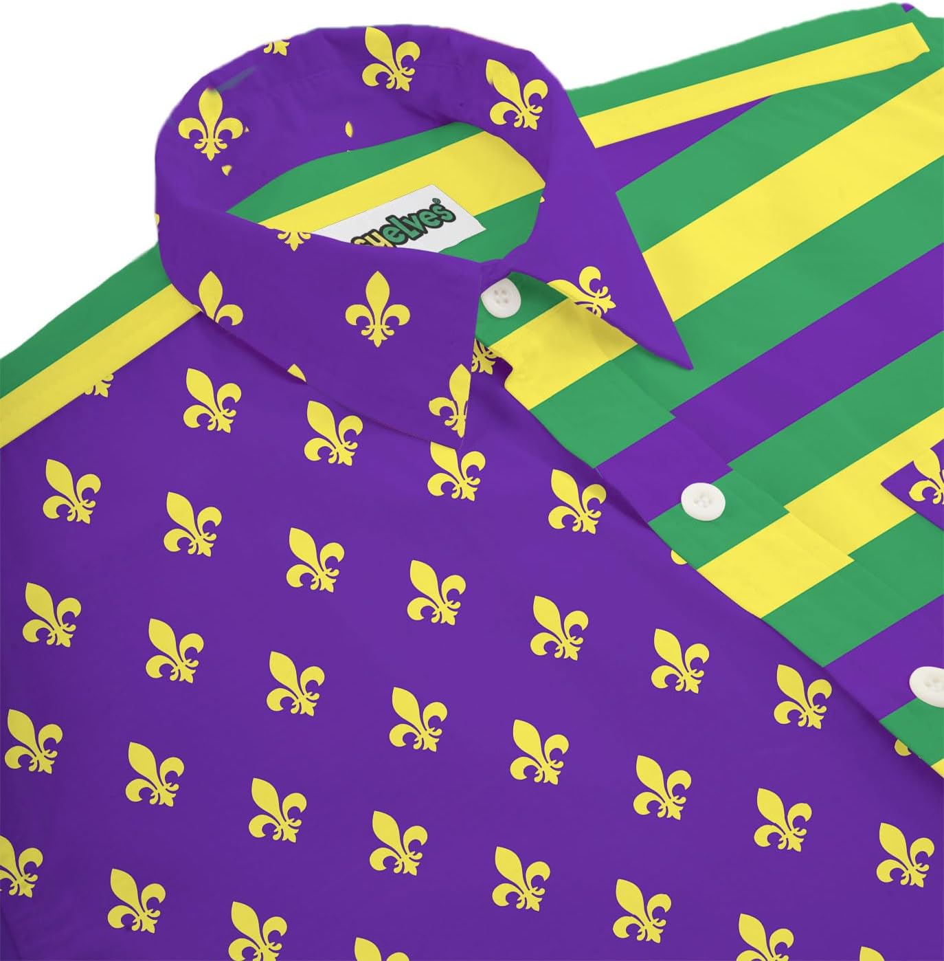 Tipsy Elves Button Down Shirts for Men - Valentine’s Day, Mardi Gras and St Patrick’s Day Men’s Button Ups - Image 4