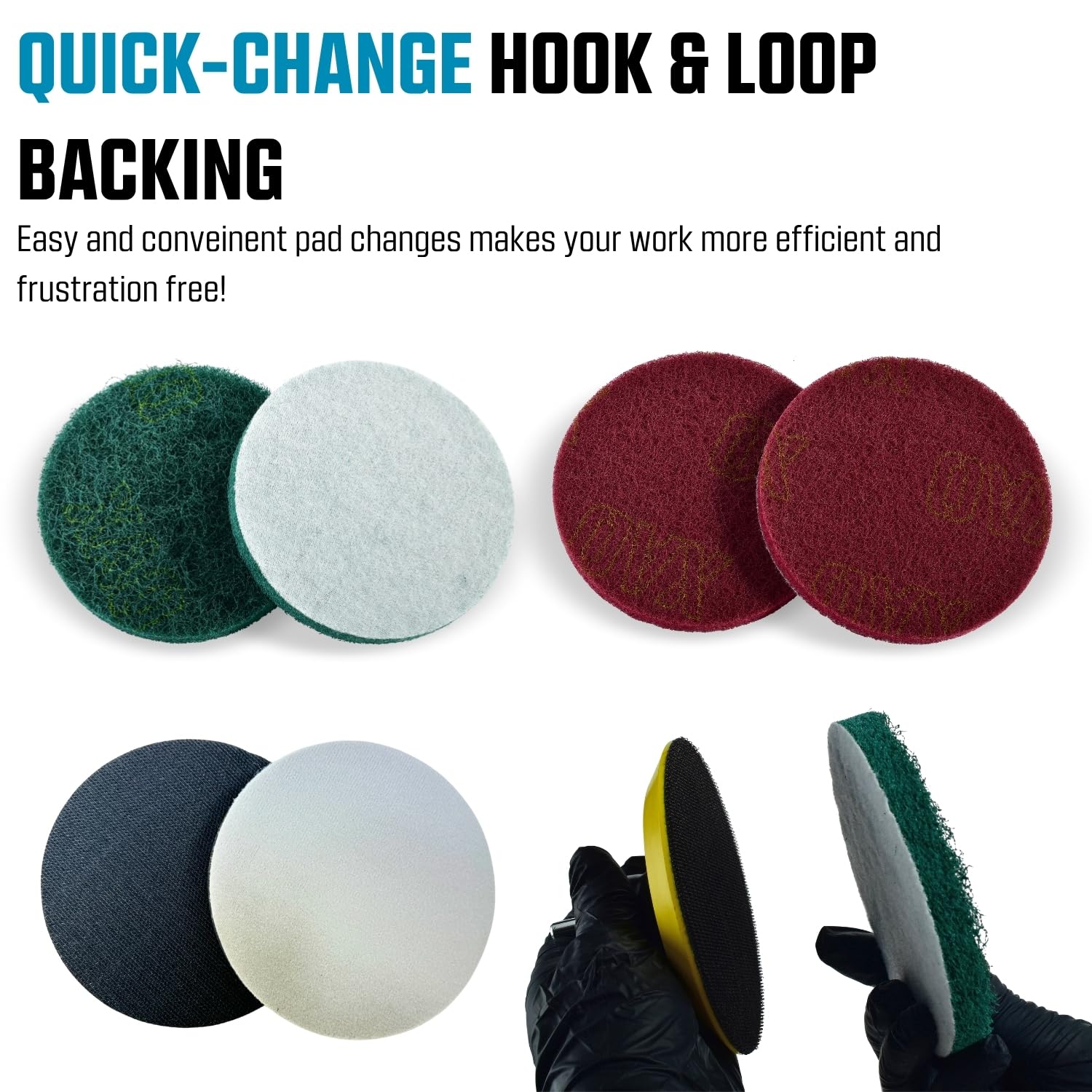 LINE10 Tools 5-Inch Wet Sanding Disc Kit Assortment Pack for Drill or Angle Grinder, Film Backing Fine Wet Dry Sandpaper, 80 to 5000 Grit, Non-Woven Pads, Foam Pad 1/4" Shank Drill Grinder Adapter