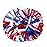 Hooshing 2PCS Red White and Blue Pom Poms Cheerleading with Baton Handle for Team Spirit Sports Festival Dance Cheering Gift