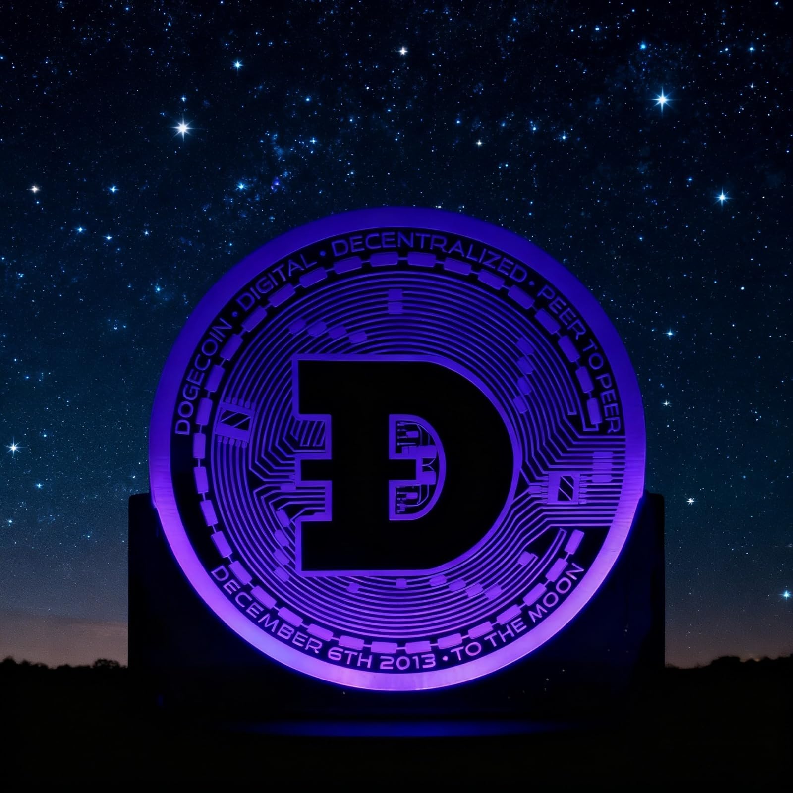 Dogecoin LED 3D grawerowany neonowy znak, regulowana jasność, do salonu, baru, na imprezę, do salonu, klubu, spotkań, pokoju gier, jaskinia człowieka, sztuka, dekoracja ścienna