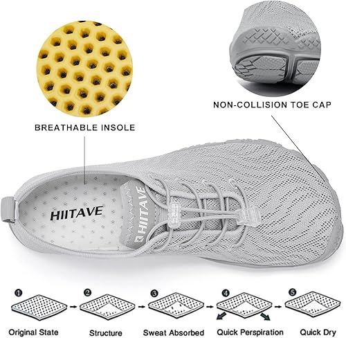 Miniatura 3 de HIITAVE - Zapatos de agua minimalistas para mujer, de secado rápido, para hacer natación, bucear, surfear, hacer deportes acuáticos, ir a