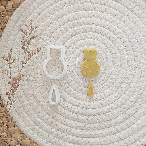 Miniatura 5 de Cortadores de arcilla polimérica para suministros de fabricación de aretes, moldes de cortador de galletas