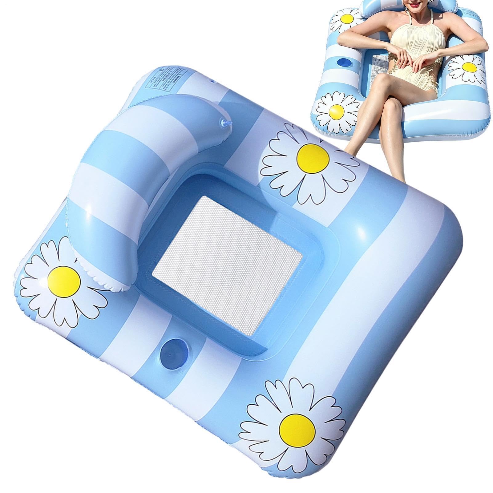 Flotteurs de plage pour adultes | Chaise longue flottante gonflable robuste | Flotteurs d'eau pour adultes | pour la natation, le lac, la plage, la rivière, les jeux de fête d'été, quai de bronzage à