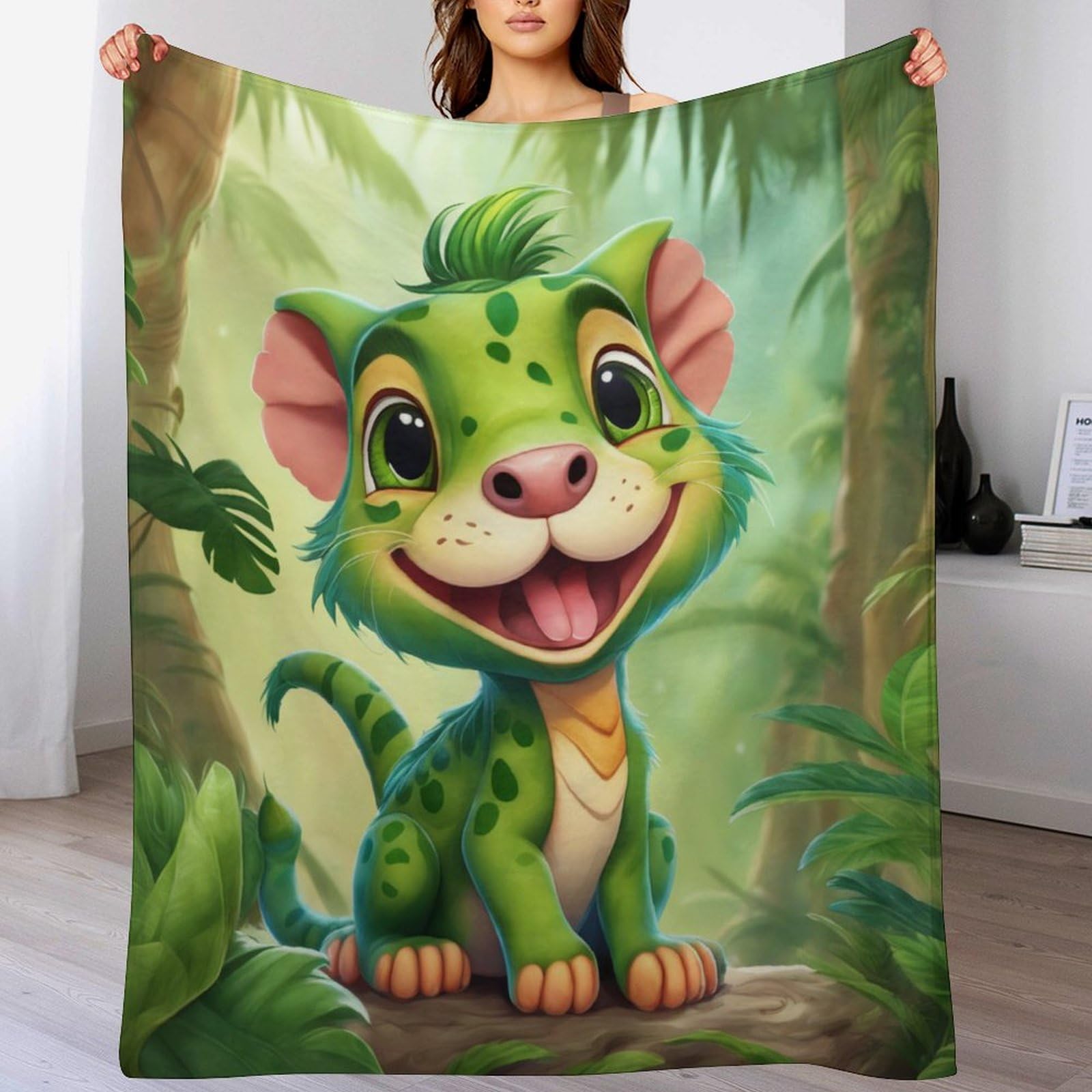 Couverture en flanelle douce Lion Polaire, le cadeau idéal pour lit et canapé