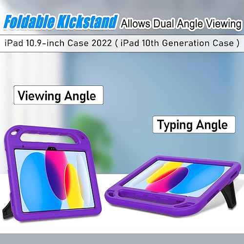 Miniatura 3 de LTROP Funda infantil para iPad de 10 generación 2022 de 109 pulgadas funda para iPad de 10 generación protector de pantalla integrado Funda a prueba