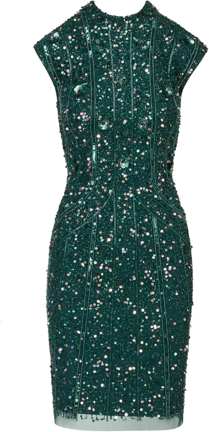 Adrianna Papell Womens Bead Cocktail Dress - Image 5