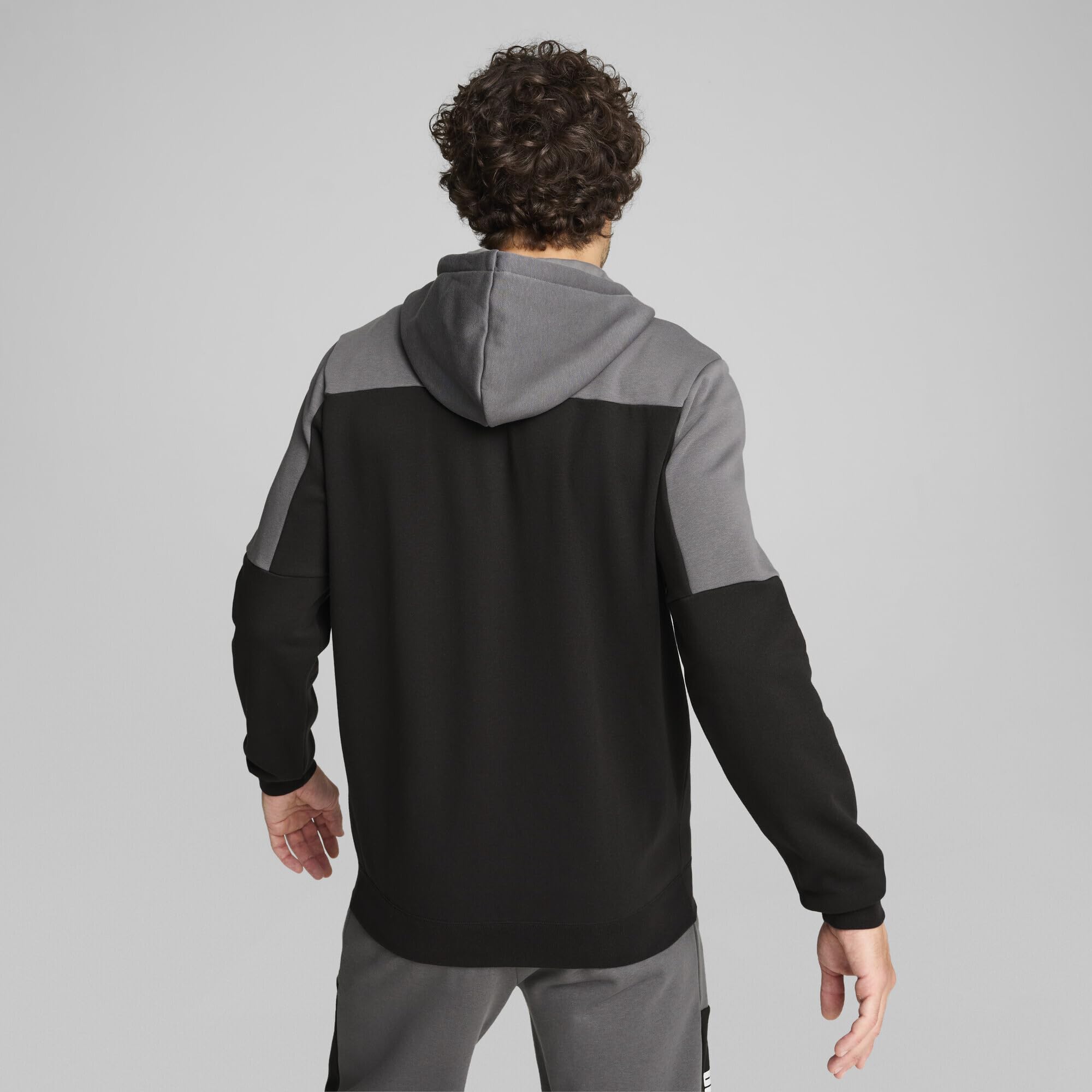PUMA Felpa con Cappuccio e Zip Integrale Around The Block da Uomo