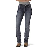 Wrangler Western Mid Rise Stretch Straight Leg Jean Jeans, Indaco Scuro
