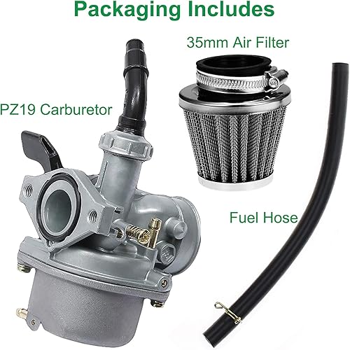 Miniatura 6 de Carburador PZ19, carburador de 0.748 in con filtro de aire de 1.378 in para TaoTao Kazuma Baja 50cc 70cc 90cc 110cc 125cc Dirt Bike ATV, NST SunL