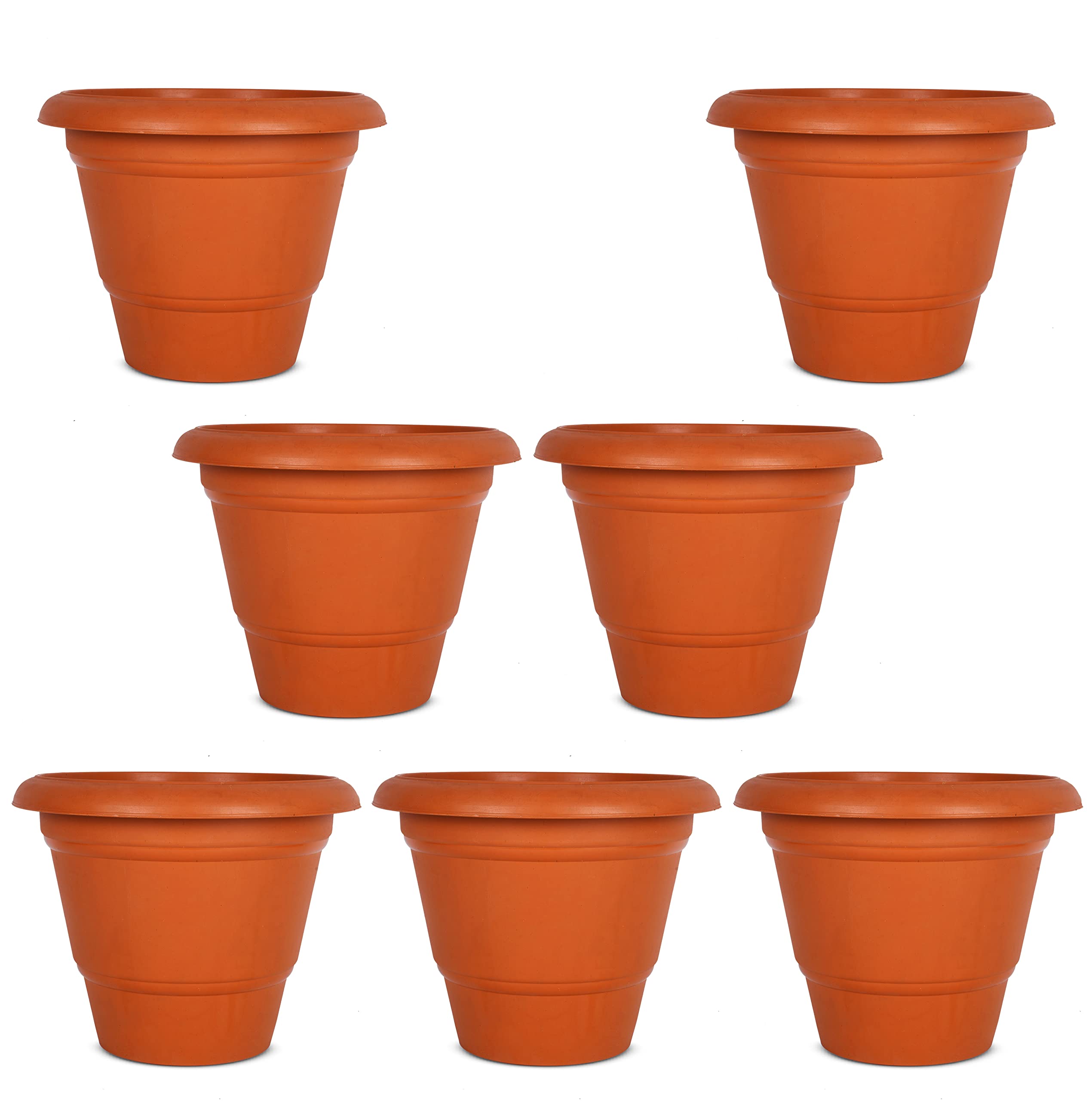 HINS 10 inch Evergreen Pot Set of 7 For Indoor And Outdoor Gardening ( Terracotta Brown, 7) Gamla For Garden 12 Inch I 12 Inch Pots For Plants I Pots For Plants I Succulent Pot Empty I Plastic Tub For Gardening I Flower Pots For Garden Big Size 12 I  (B08N3GH9SH) Amazon Price History, Amazon Price Tracker