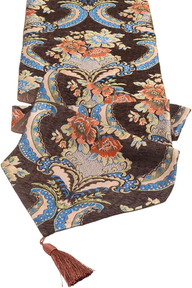Cheapest 🛒 LivebyCare Multi-Size Elegant Heavy Polyester Table Runners for Home Dining Table Decorative Coffee Table 13 x 72 Inches Polyester Embroidery Tea Table Runner