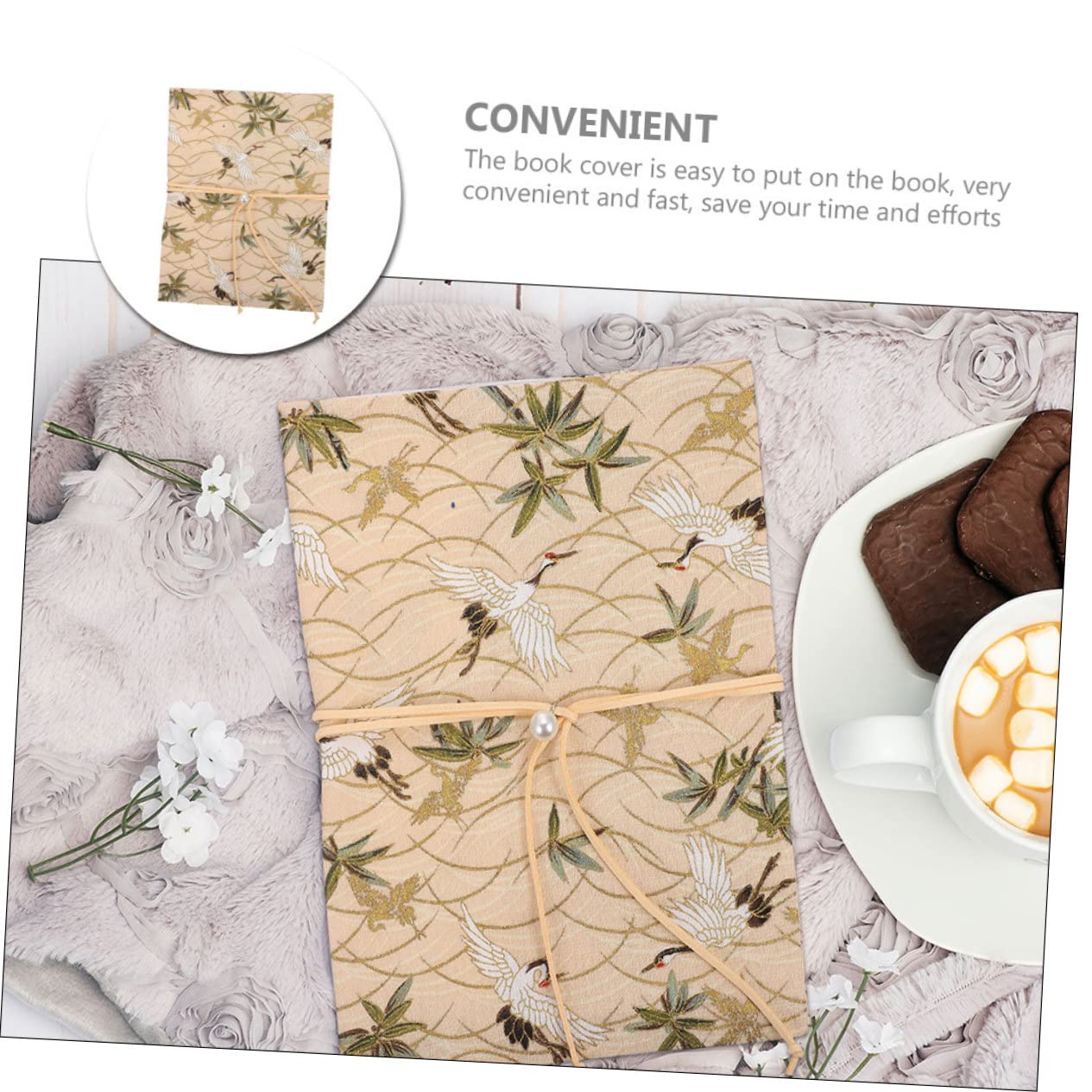 Ciieeo 5pièces Housse De Ornée Protège-cahier Fait Main Couverture Ajustable Pour Étudiants Motif Élégant Avec Les Dommages