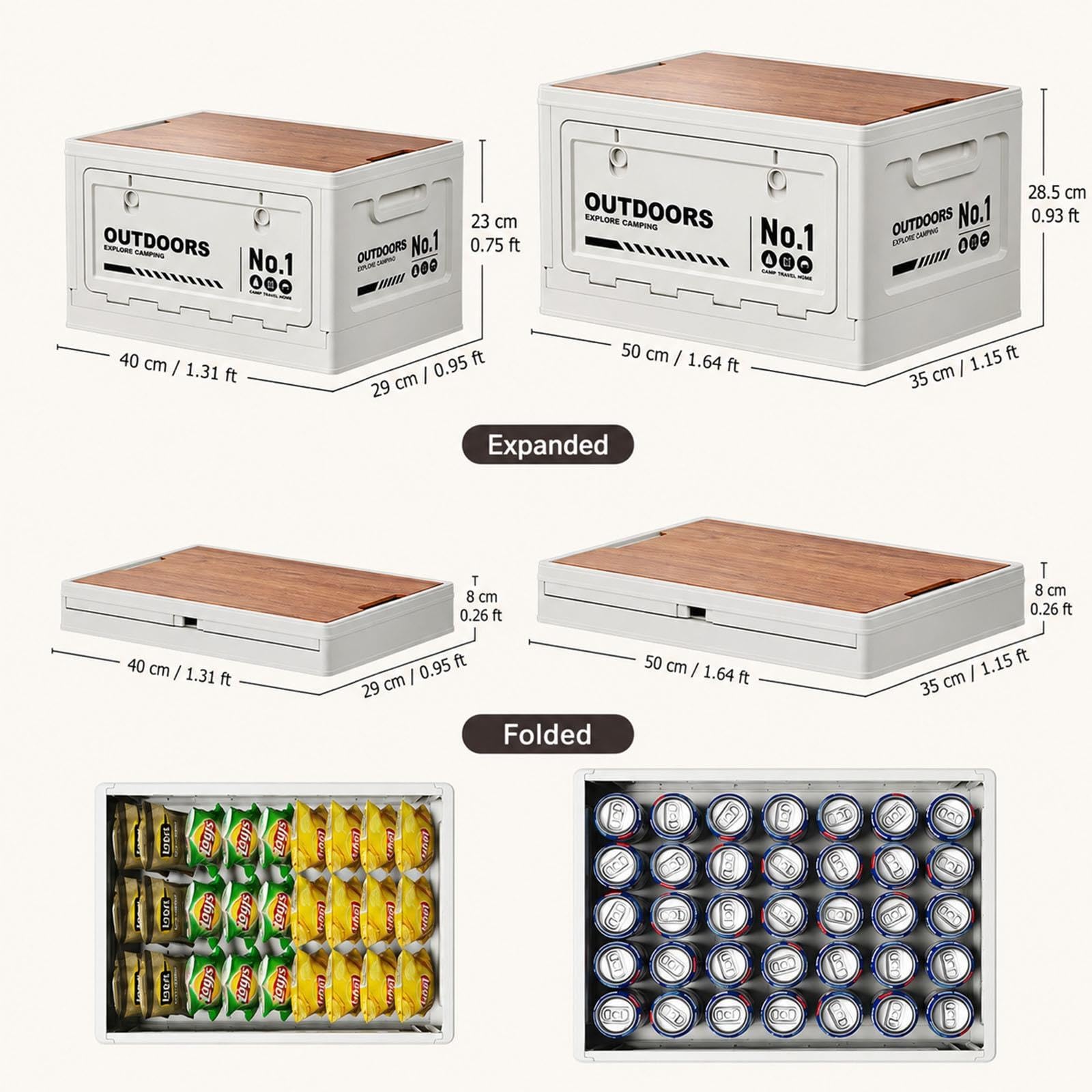 Smart Foldable Storage with Front Access & Tabletop Convenience