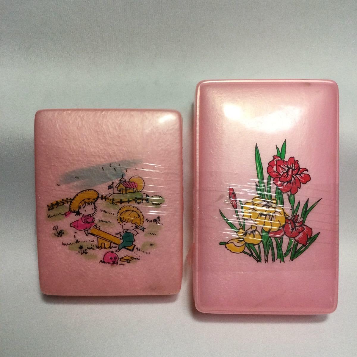 Amazon.co.jp: 昭和レトロ/小物入れ/2種/ヴィンテージ/当時物 : 文房具