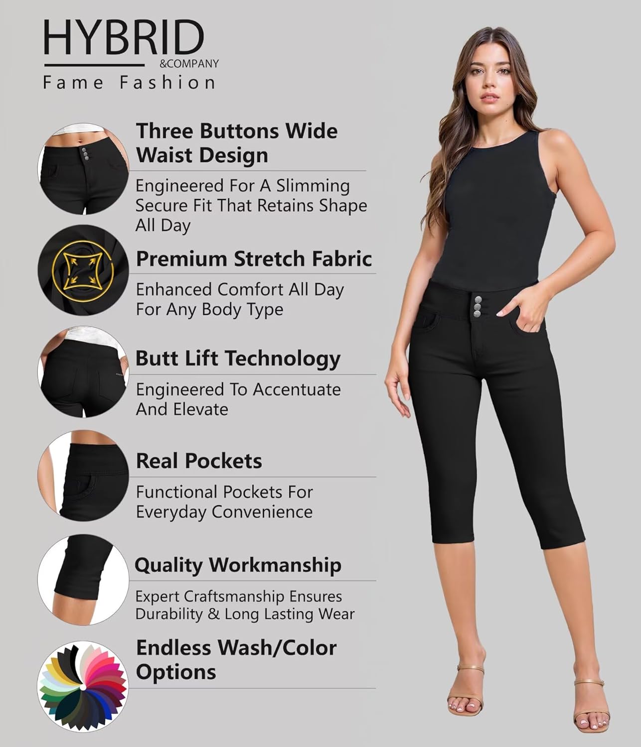 HyBrid &amp; Company PANTS レディース US サイズ: 16 Plus カラー: ブラック