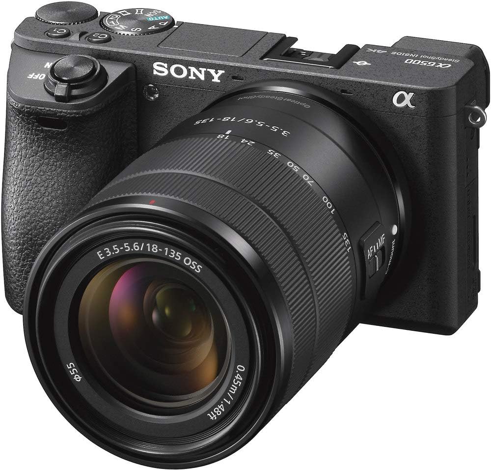Sony a6500 Mirrorless Camera with 18-135mm Lens with LCD, 3", Black