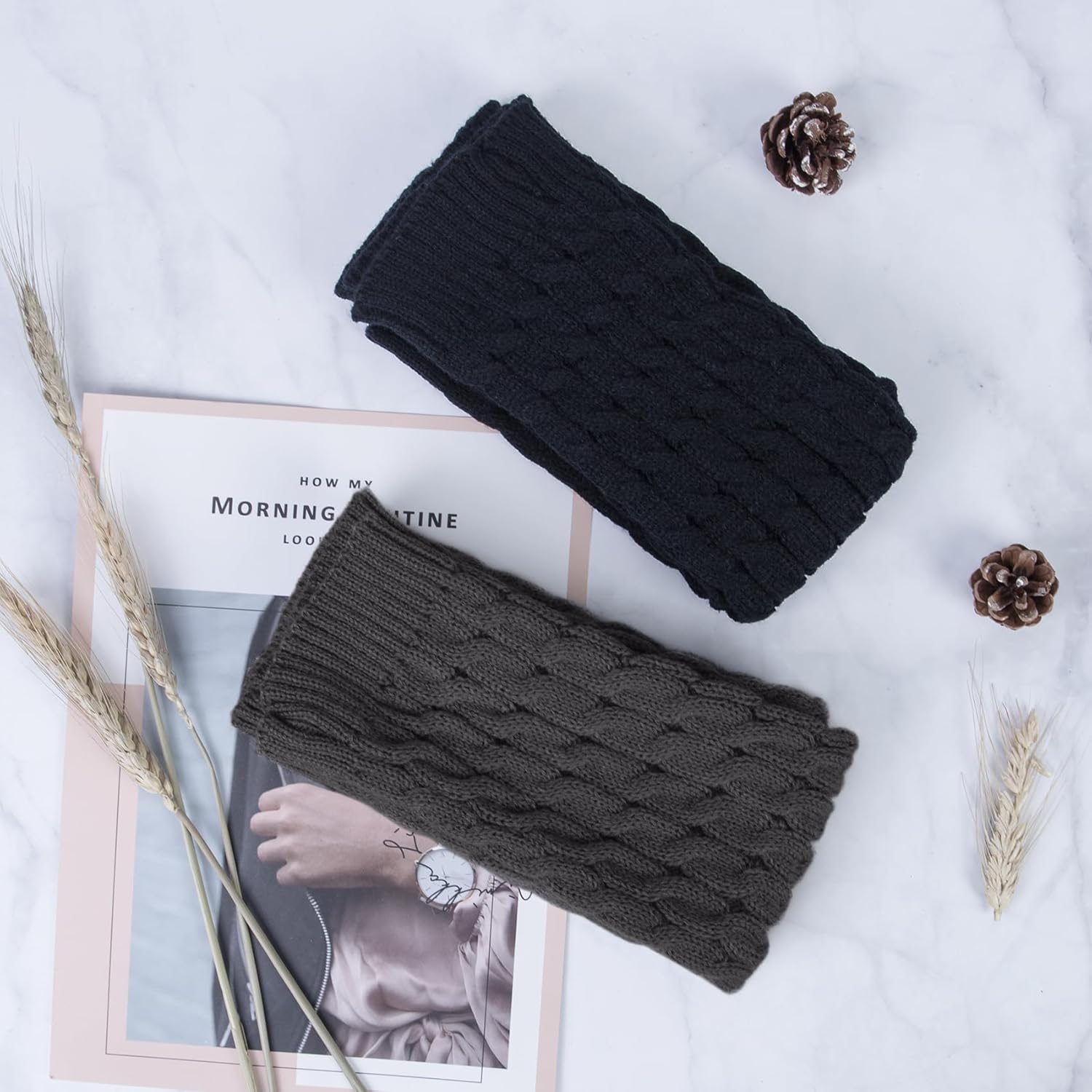 Loritta Womens Leg Warmers Winter Warm Knit Long Boot Socks Slouch Knee High 80s for Party - Image 4