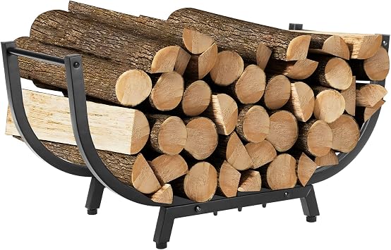 30In Firewood Log Storage Rack Holder Heavy Duty Wood Rack for Fireplace
