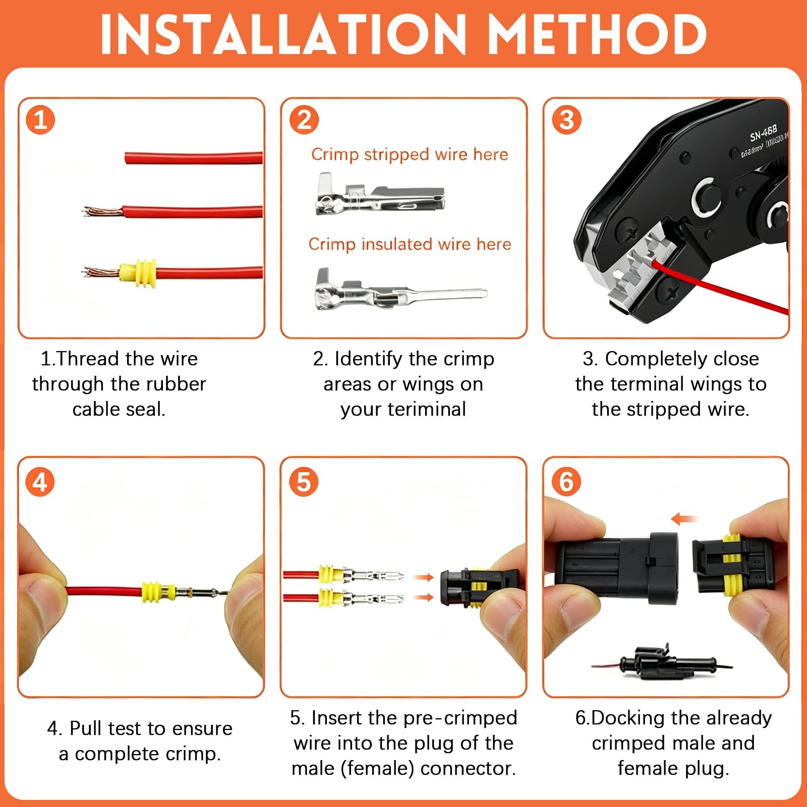 Automotive Wire Connectors Kit - 1004 Pcs with Tool -6