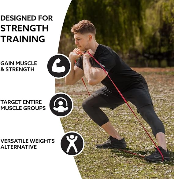 3DActive Pink Pedometer & Red Pull Up Assist Band for Exercise Guide.