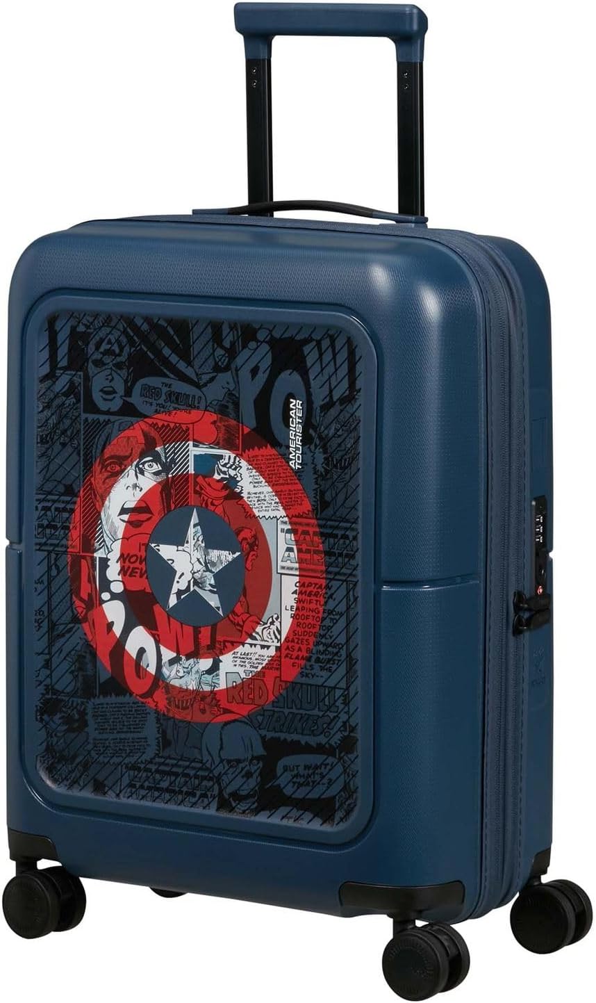 American Tourister Dashpop Disney, Captain America Shield, 40 x 20/23 x 55 cm, carry-on luggage