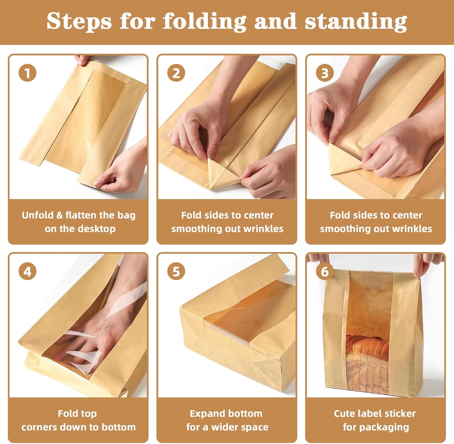 200 Pcs Sourdough Bread Bags with Window, bread Bags for Homemade Bread, Bakery Bag for Storage Packaging - Large Sourdough Bag (13.7 * 8.2 * 3.5 in) - 200 Pcs Thank You Bonus Label Stickers