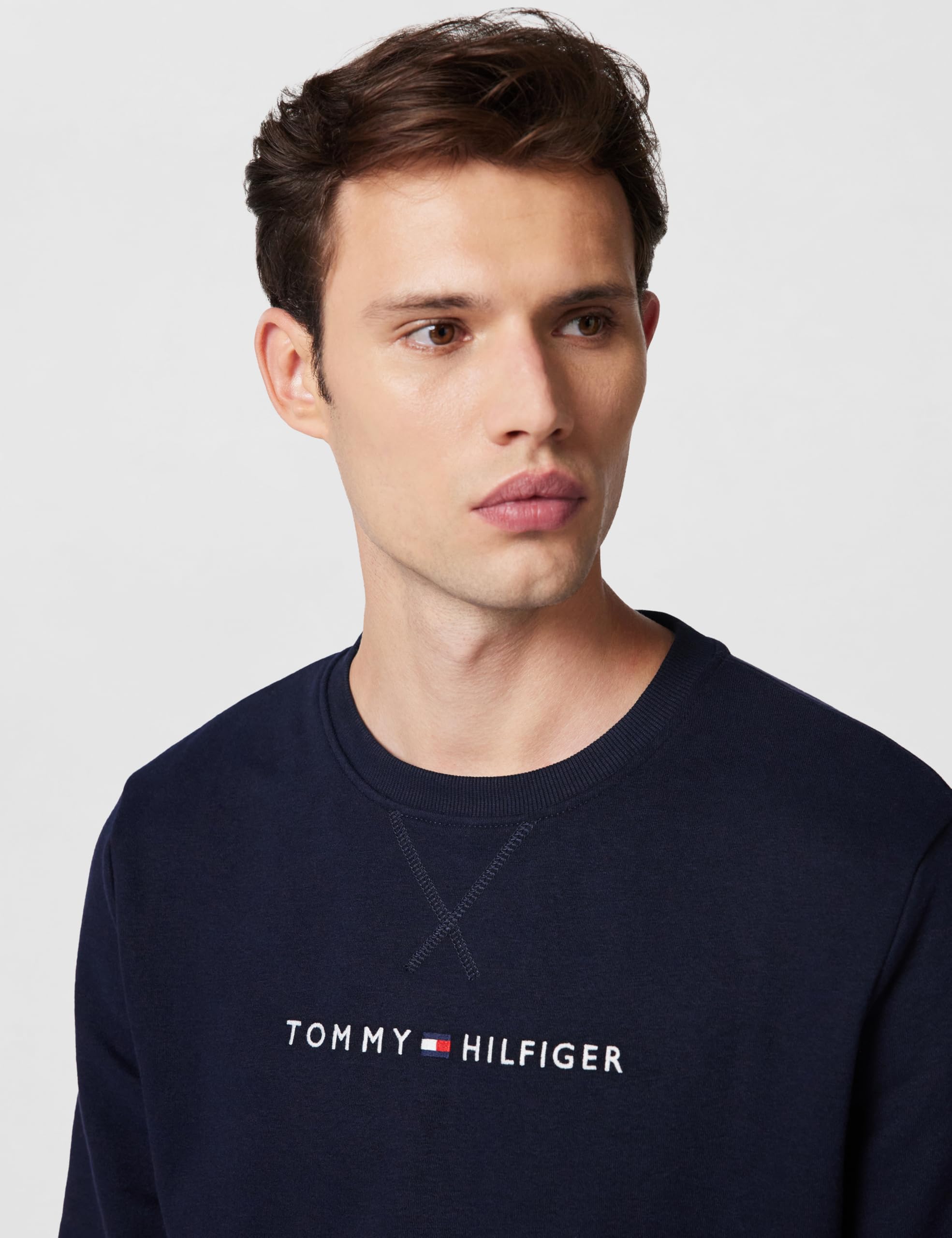 Tommy Hilfiger Herren Sweatshirt Track Top ohne Kapuze