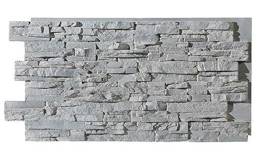 Vista 12 de Sedona - Paneles de piedra sintética, Gris, AMNWSSPNBW