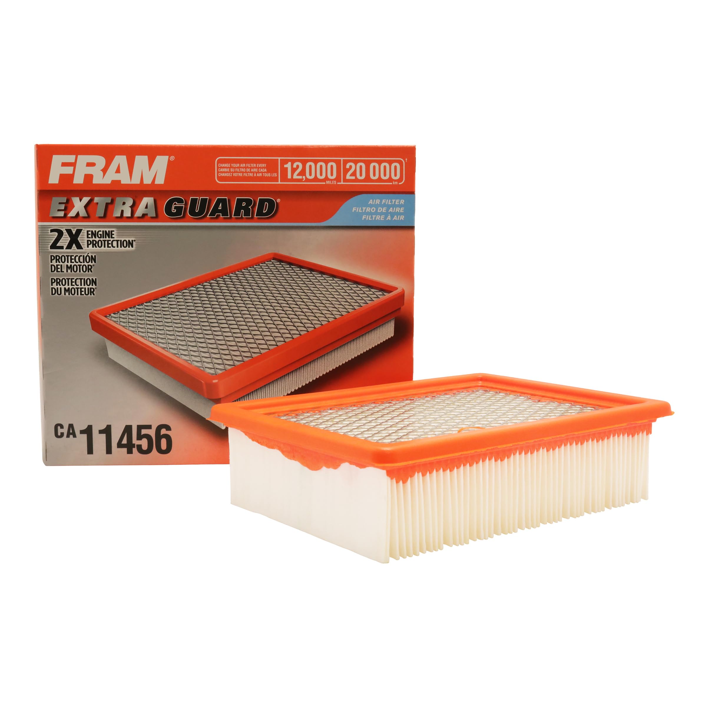 FRAM Extra Guard CA11456 Replacement Engine Air Filter for Select Ford Transit Connect/Escape (2.5L) Models, Provides Up to 12 Months or 12,000 Miles