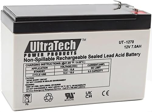 Miniatura 2 de UltraTech UT1270 / UT-1272-F1 12V 7 Ah Sealed Lead Acid Alarm Battery UT-1270 UT-1272-F1
