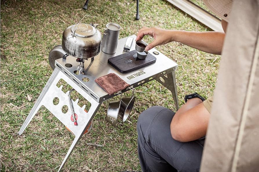 【廃盤値上がり品】OneTigris 折りたたみステンレステーブル Amazon | OneTigris アウトドアテーブル ミニローテーブル