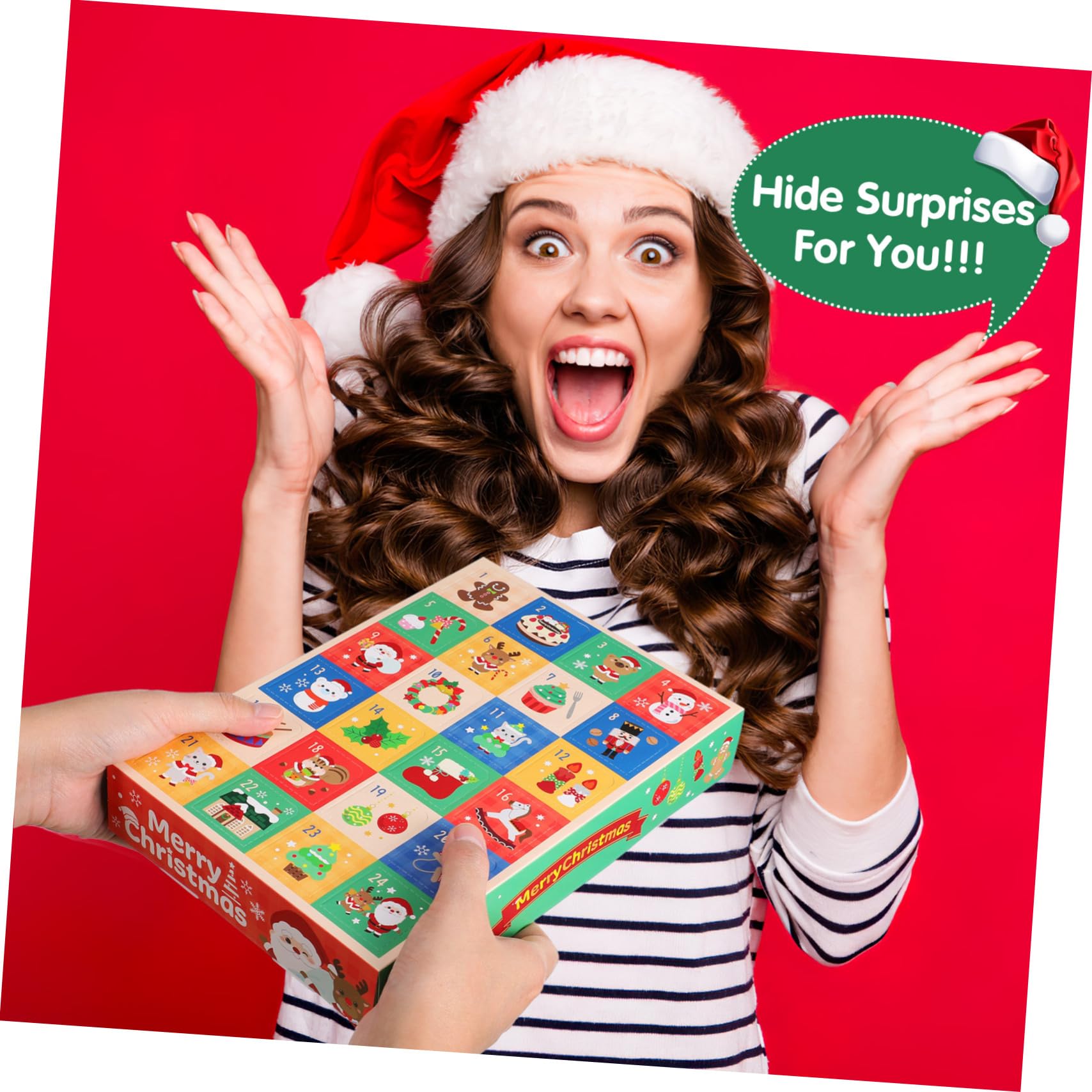 Ipetboom 10pezzi Scatole di Carta per Calendario Avvento Regalo per Conto alla Rovescia di Natale Scatole per Bomboniere e Dolcetti per Creare Attesa Quotidiana un Tocco Personale