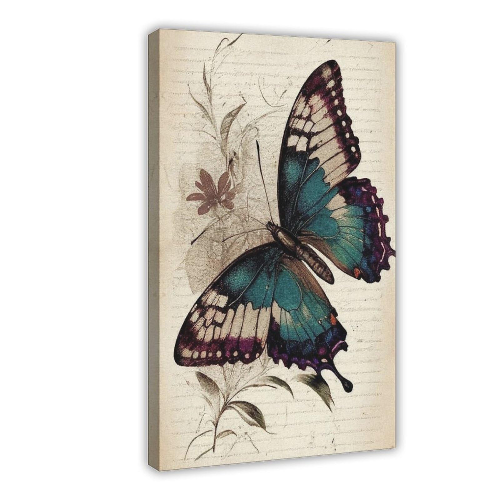 Bareronor Butterfly Canvas Poster for Dorm Room Decor Gift