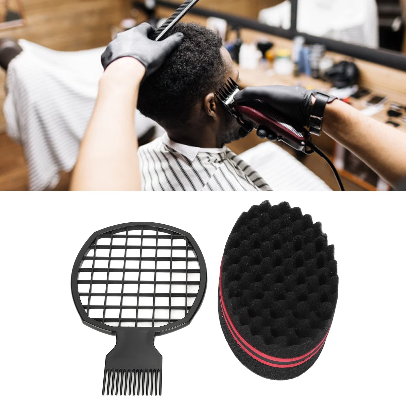 Twist Sponge, Styling Tool Hair Twist Comb Sponge Safe Wear Resistant Reusable for Hair Salon for Hairdresser - Image 3