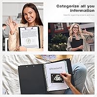 Vista 187 de Ospelelf Mini 3 Ring Binder, 2 Inch, Cute Pink Marble Binder for 5.5" x 8.5" with 5 Tab Dividers, File Folder Labels and Low Profile Clipboards