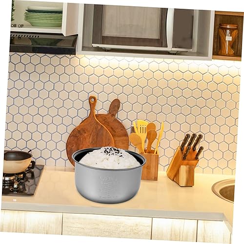 Miniatura 7 de Angoily Olla de acero inoxidable, tazas lindas, 1 juego de olla arrocera interior olla arrocera revestimiento antiadherente recipiente de cocción de