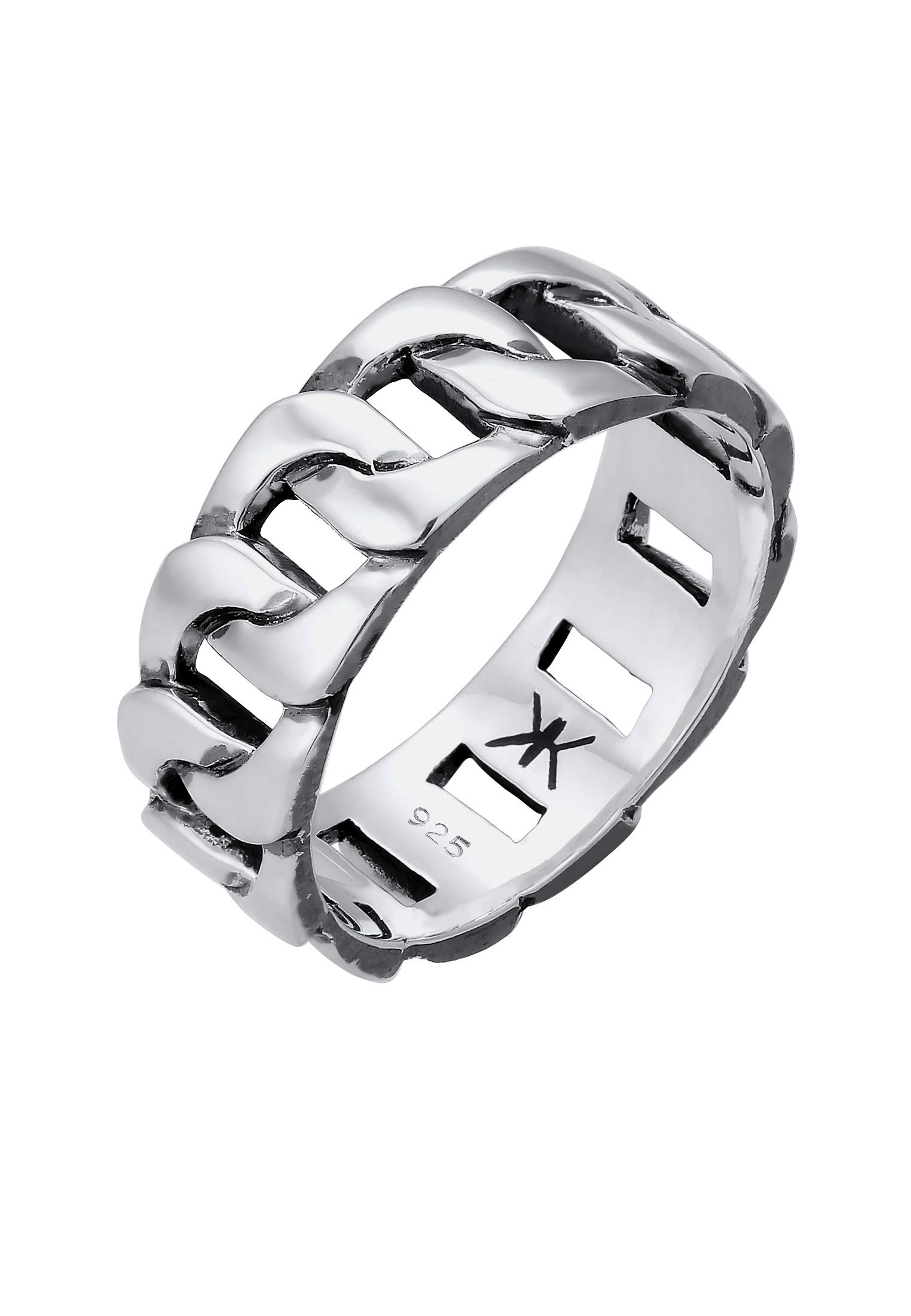 Kuzzoi Herrenring (8 mm) golden mit Emaille, Bandring für Männer aus