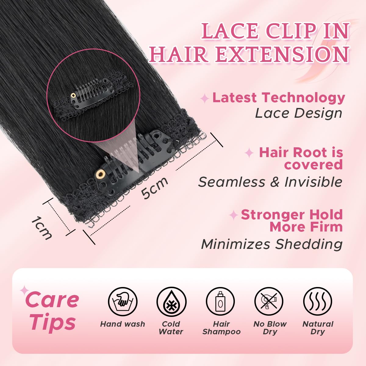 Clips In Short Hair Extensions Real Human Hair 01 Jet Black Clip Ins Seamless Highlights Straight Hairpiece For Women,6 Pieces 12 inch 33g