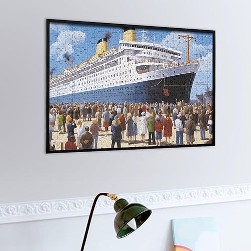 Miniatura 9 de Rompecabezas para adultos y familia, rompecabezas de 500 piezas, rompecabezas de Titanic, crucero, pintura al óleo, juegos familiares de madera,