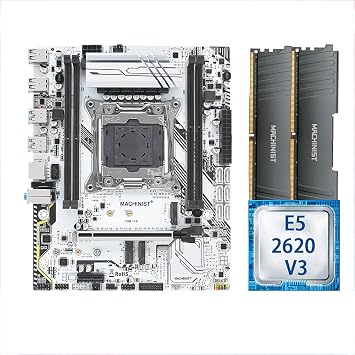 MACHINISTX99 Motherboard LGA2011-3 Set Kit Intel Xeon E5 2620 V3 Processor 16G 2 x 8 DDR4 2666MHZ RAM NVME M.2 SSD X99-K9
