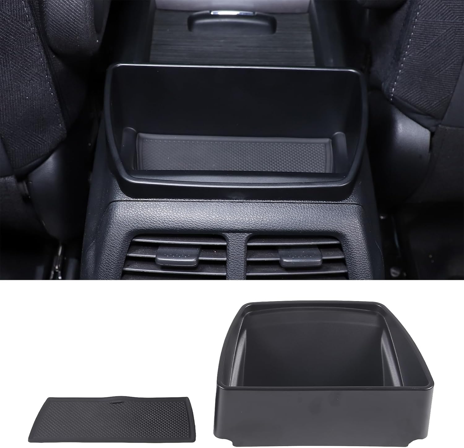 Tumukiw Center Console Organizer Tray Armrest Box Rear Side
