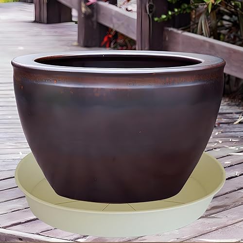 Miniatura 53 de Paquete de 6 platos para plantas, bandeja goteo agua, 4, 5, 6, 7, 8, 9, 10, 11, 12, 13, 15, 17, 19 pulgadas, resistentes, interior, exterior, base